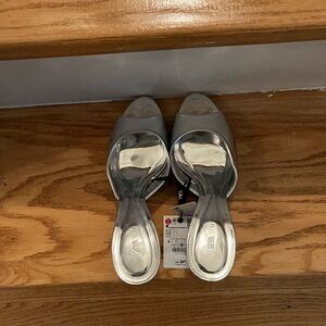 Zara Metallic Silver Women's Heels